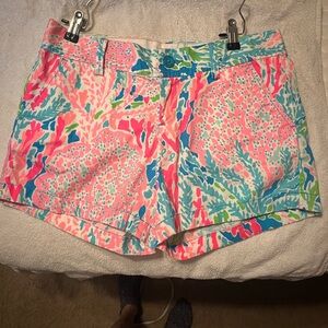 Lilly Pulitzer Pink and Blue High Waist Shorts